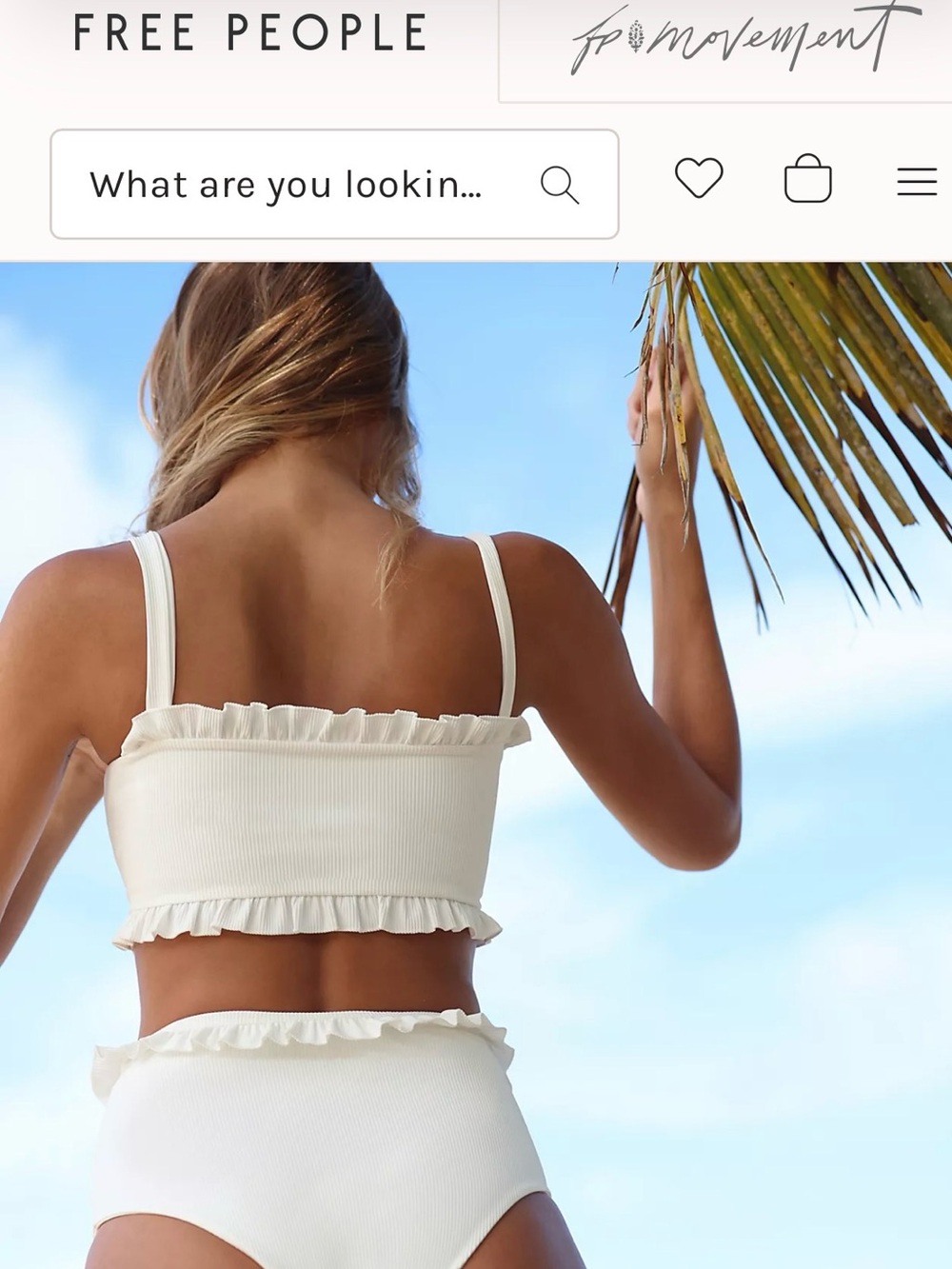 Free people Citrine women high-Waisted 2 pc Ruffle Bikini Set - Pink - Picture 9 of 15